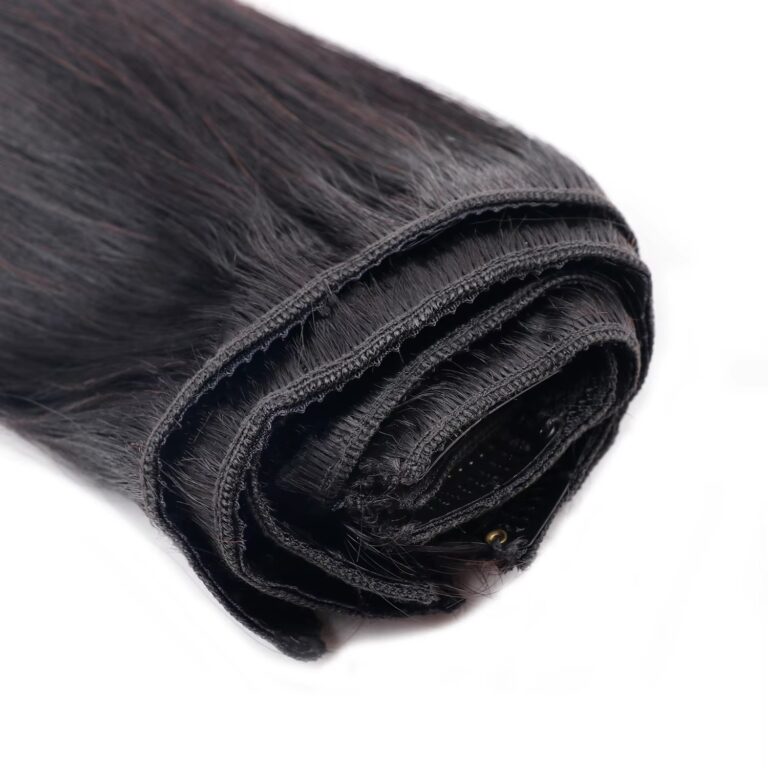 120g 8pcs Straight Human Hair Clip-In Extensions