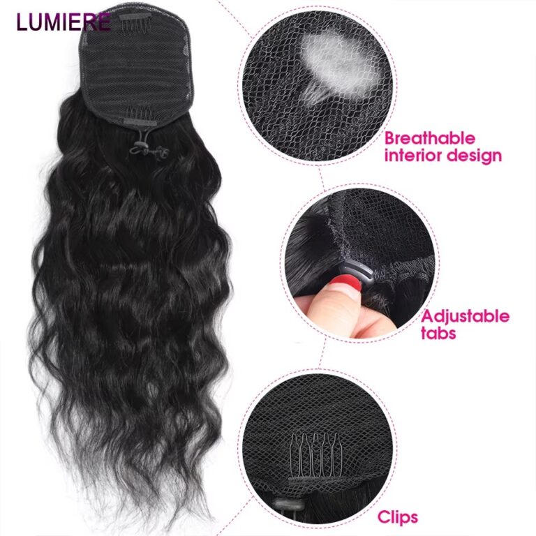 120g Virgin Raw Human Hair Clip-In Ponytail for Women