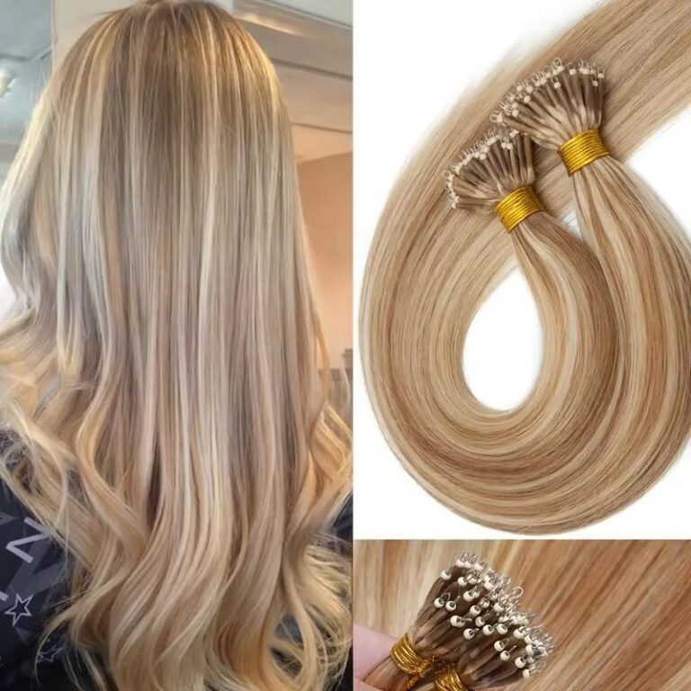 22-Inch Premium Human Hair Nano Ring Tip Extensions