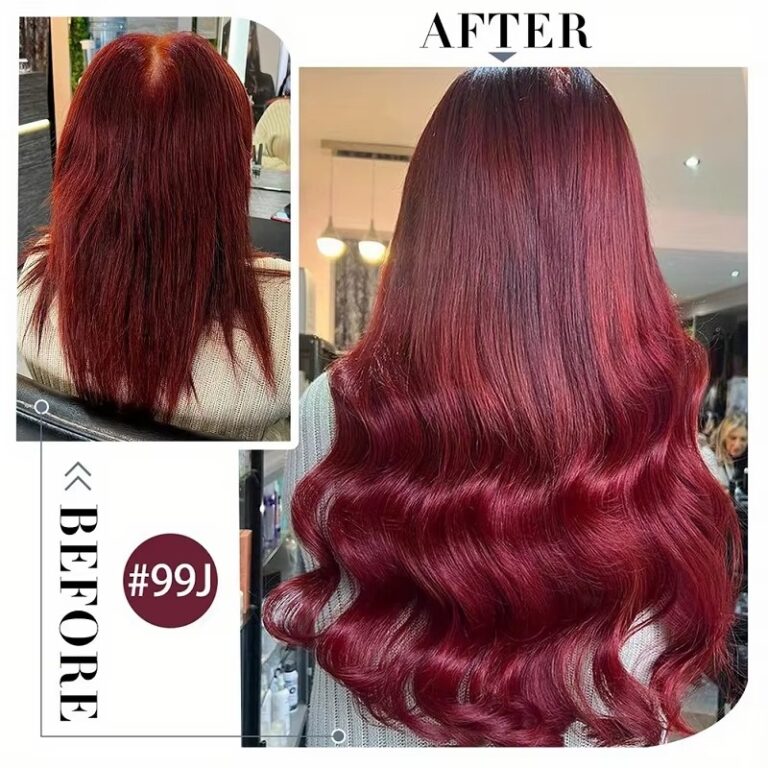 99J# Burgundy 20pcs Tape-In Straight Remy Human Hair Extensions