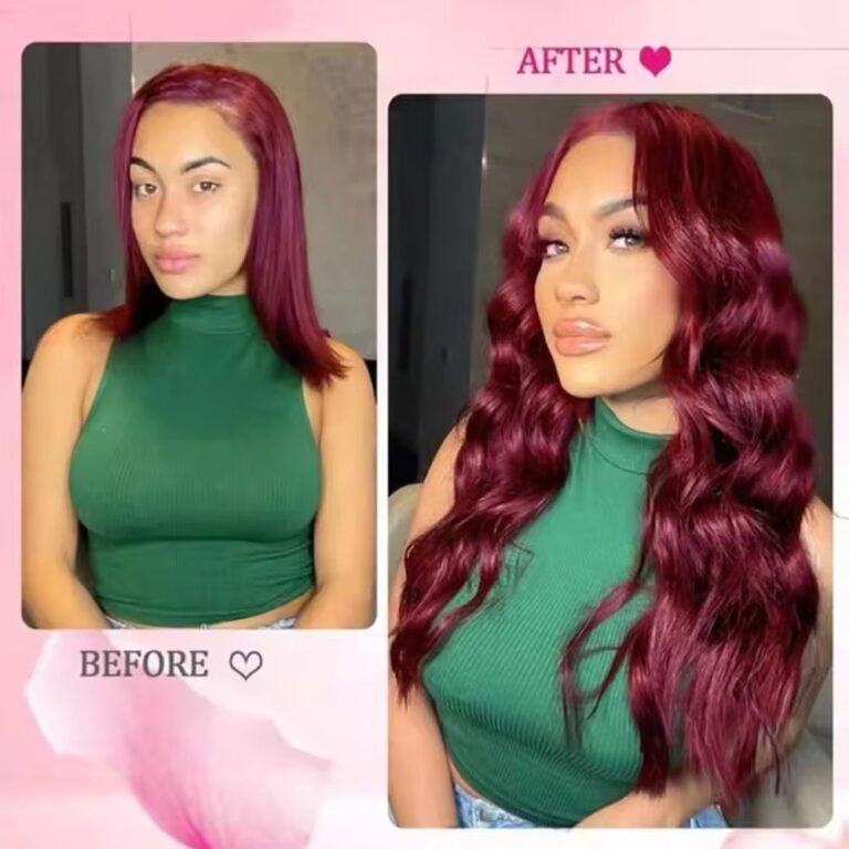 99J Burgundy Straight Clip-In Hair Extensions