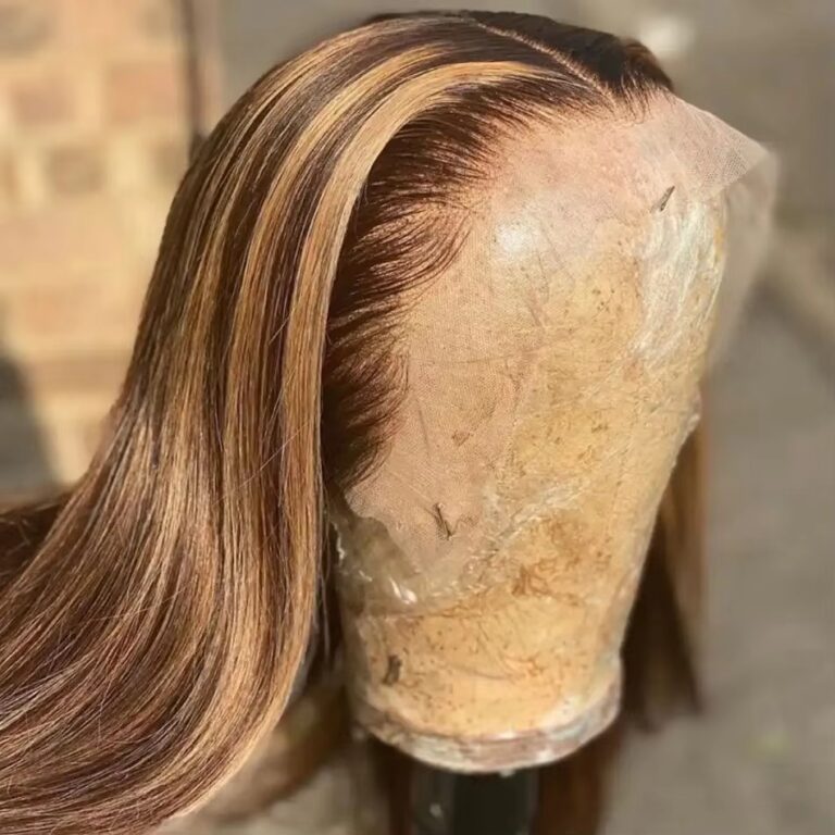 Blonde Highlighted 13x6 HD Lace Front Wig – Premium Malaysian Straight Human Hair