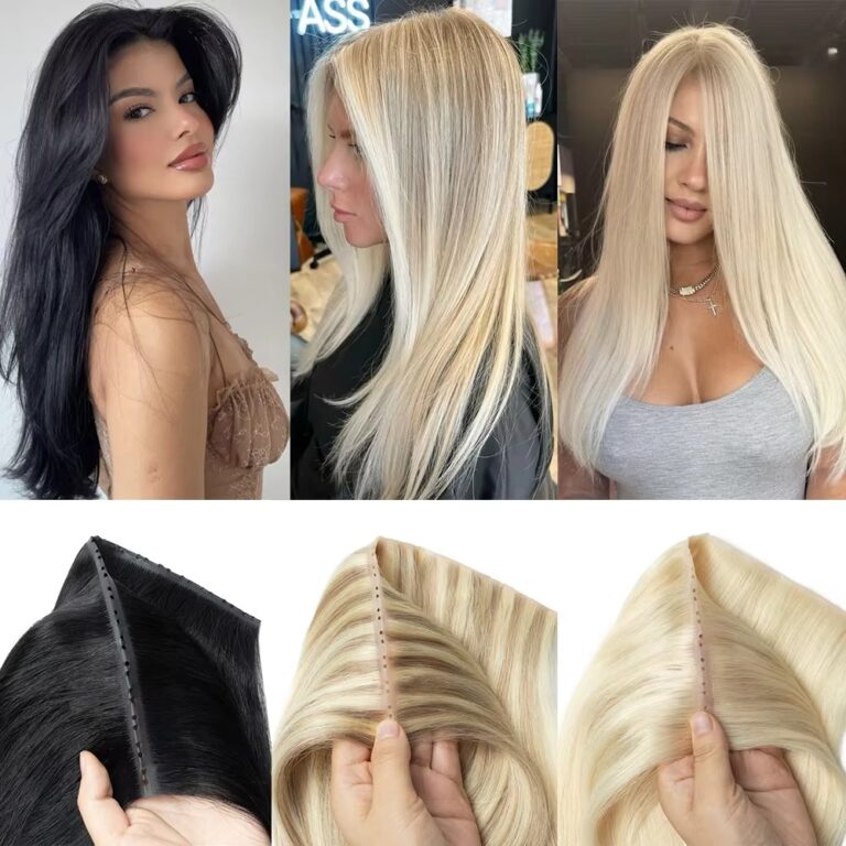 Blonde Invisible Twin Tab Human Hair Extensions