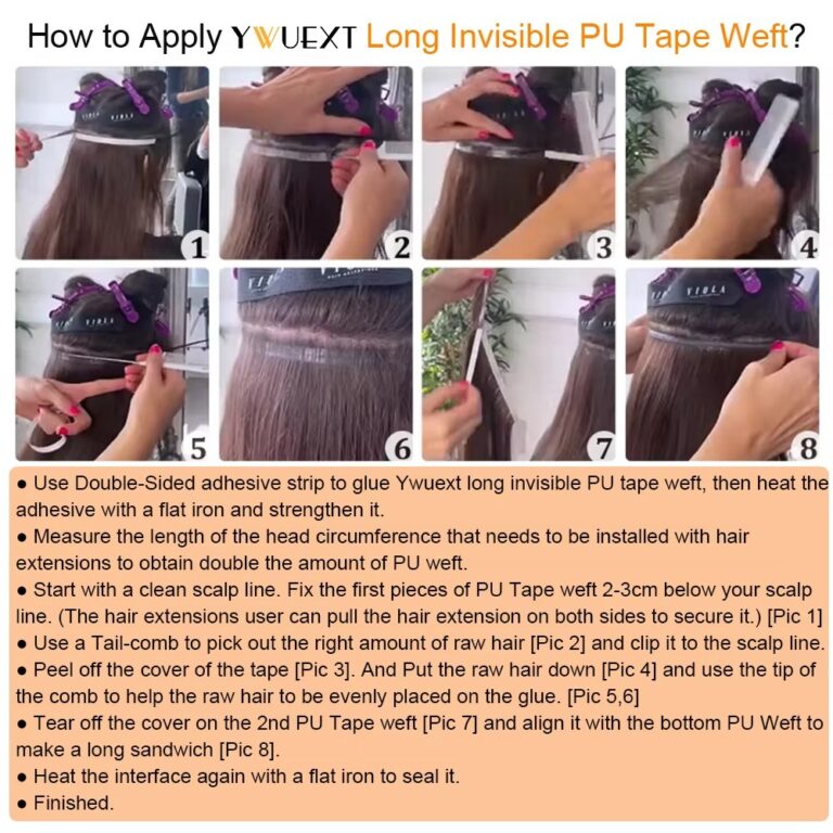 Blonde Seamless Weft Tape-In Human Hair Extensions
