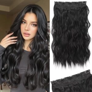 Body Wave One-Piece Clip-In Hair Extensions 100g Full Head for Women