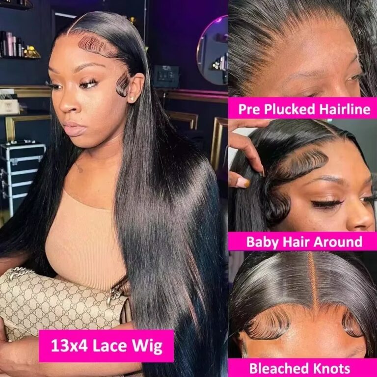 Bone Straight Human Hair Lace Front Wig – Silky Smooth Straight Lace Frontal Wig for Women