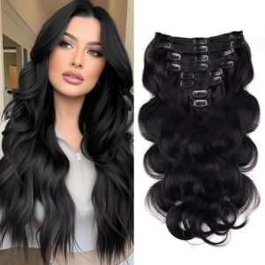 Brazilian Virgin Raw Hair Body Wave Clip-In Human Hair Extensions