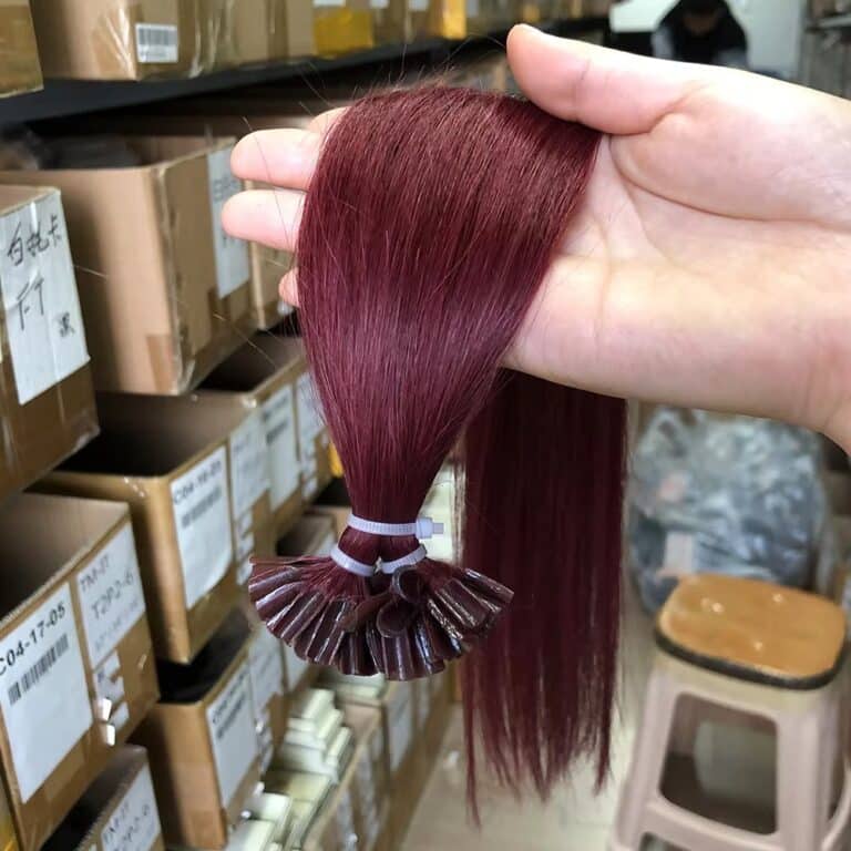 Burgundy U-Tip Hair Extensions