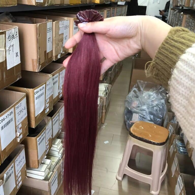 Burgundy U-Tip Hair Extensions