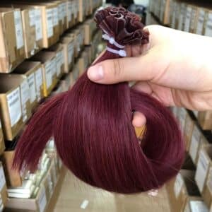 Burgundy U-Tip Hair Extensions