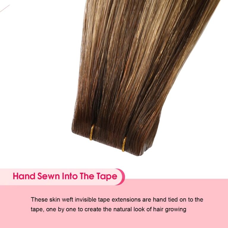Chocolate Brown to Caramel Blonde Mini Tape-In Remy Hair Extensions