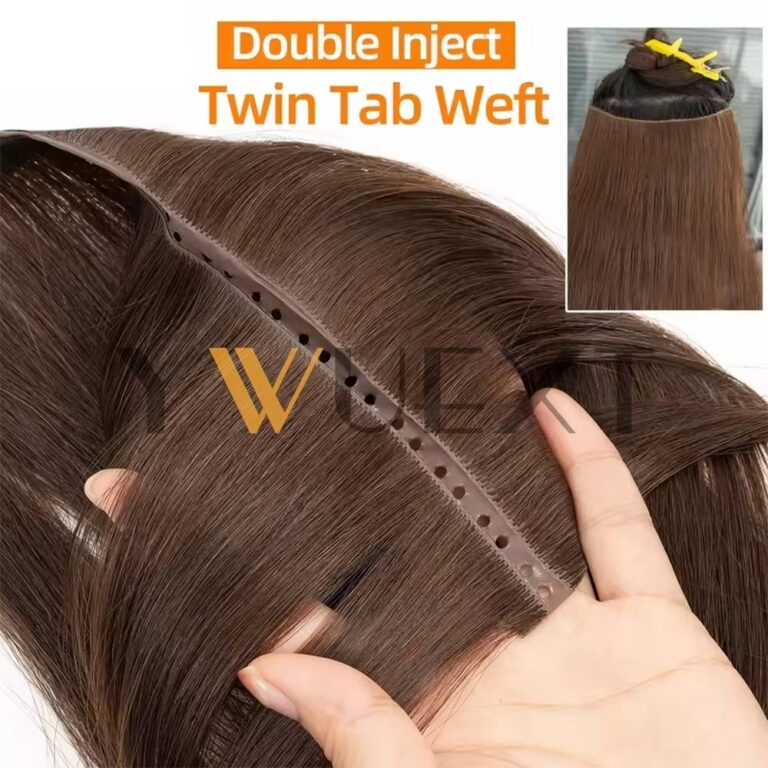 Double Injected XO Hole Weft Human Hair Extensions