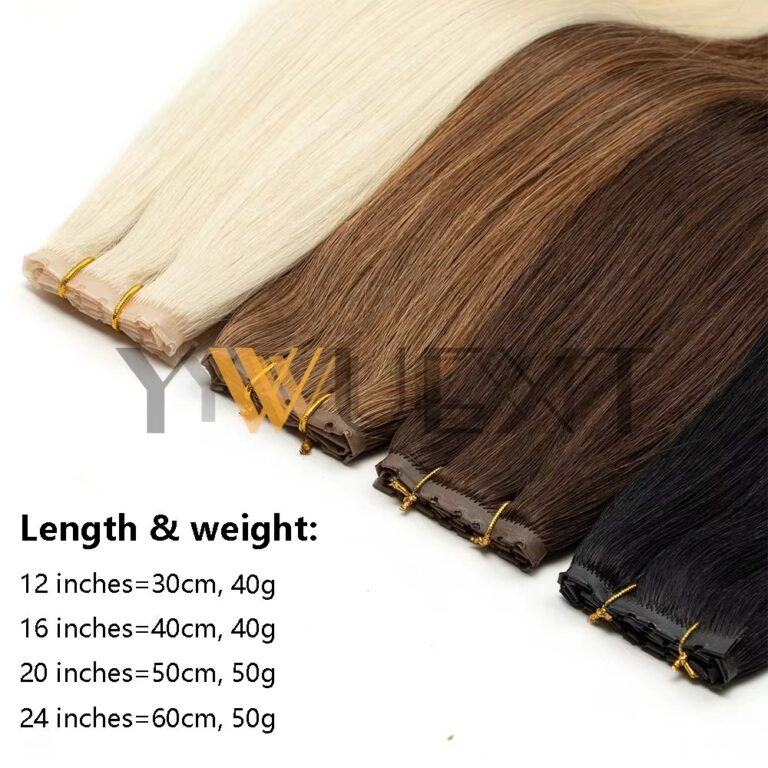 Double Injected XO Hole Weft Human Hair Extensions