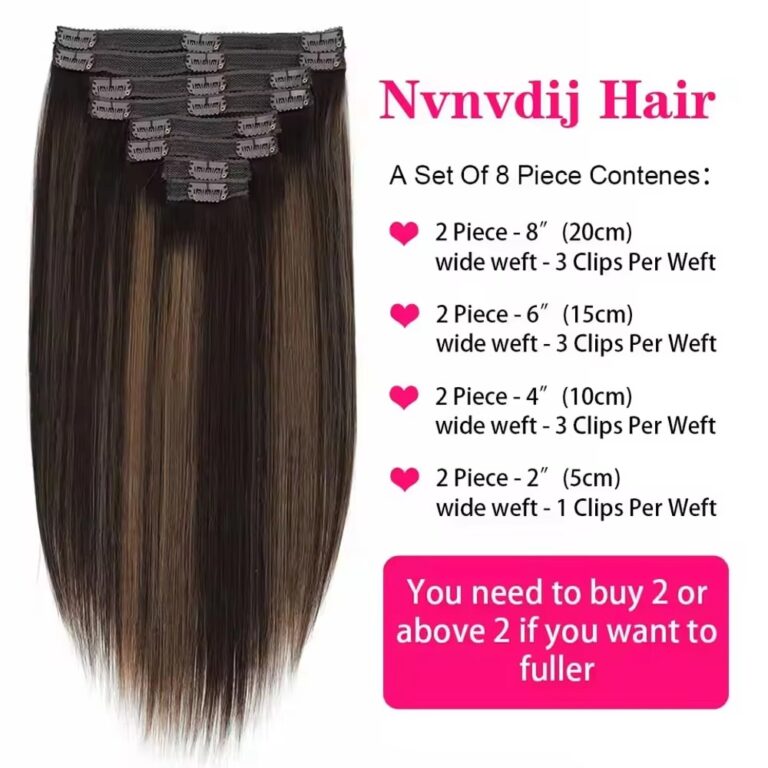 Highlight Straight Ombre P427 Human Hair Clip-In Extensions