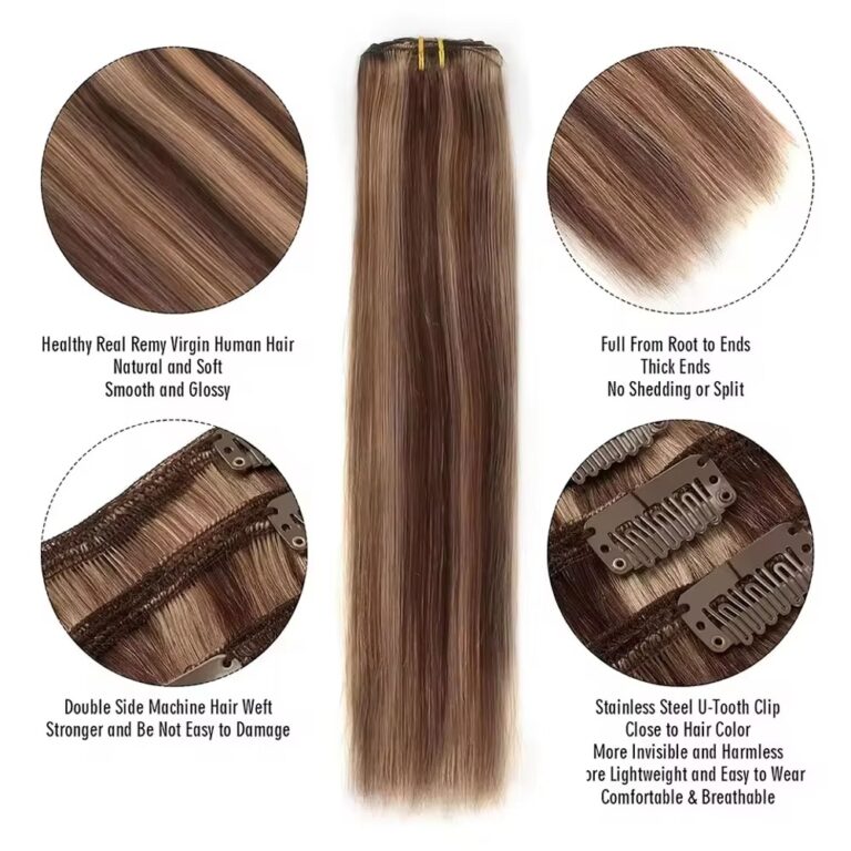 Highlight Straight Ombre P427 Human Hair Clip-In Extensions