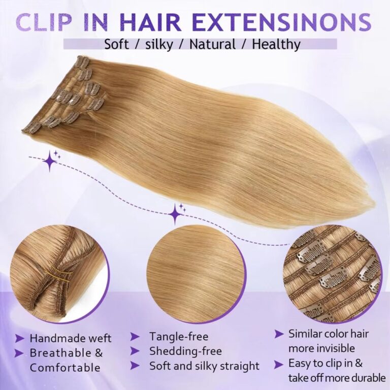 Honey Blonde Clip-In Hair Extensions