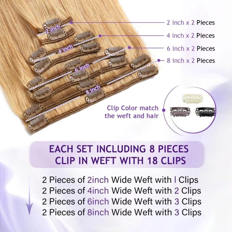 Honey Blonde Clip-In Hair Extensions