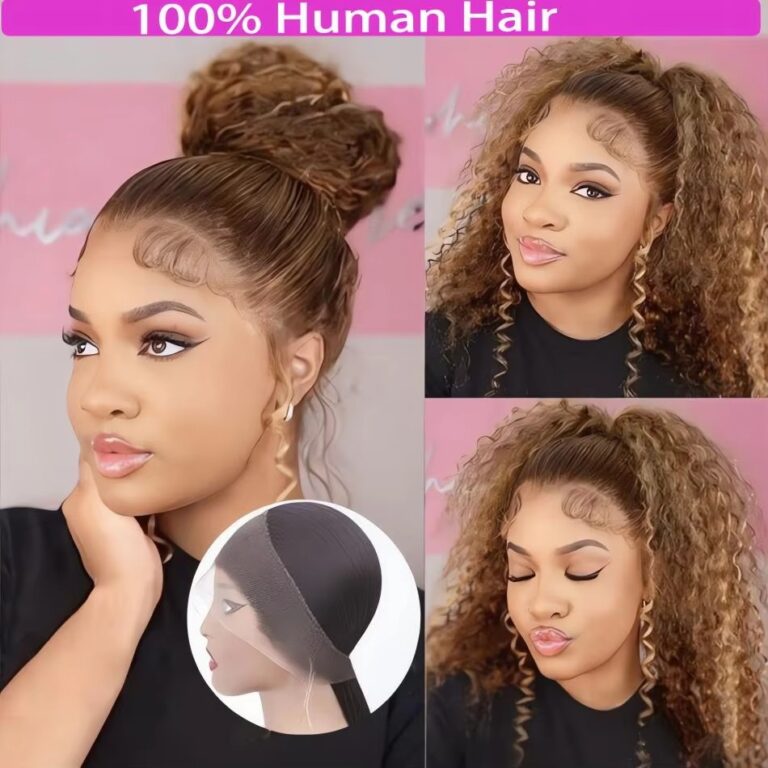Honey Blonde Deep Wave 360 HD Lace Front Wig