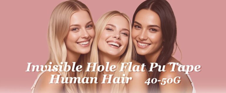 Invisible Hole Flat PU Tape Human Hair Extensions