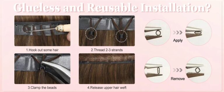 Invisible Hole Flat PU Tape Human Hair Extensions