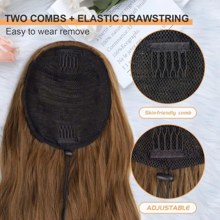 Light Brown Body Wave Drawstring Ponytail