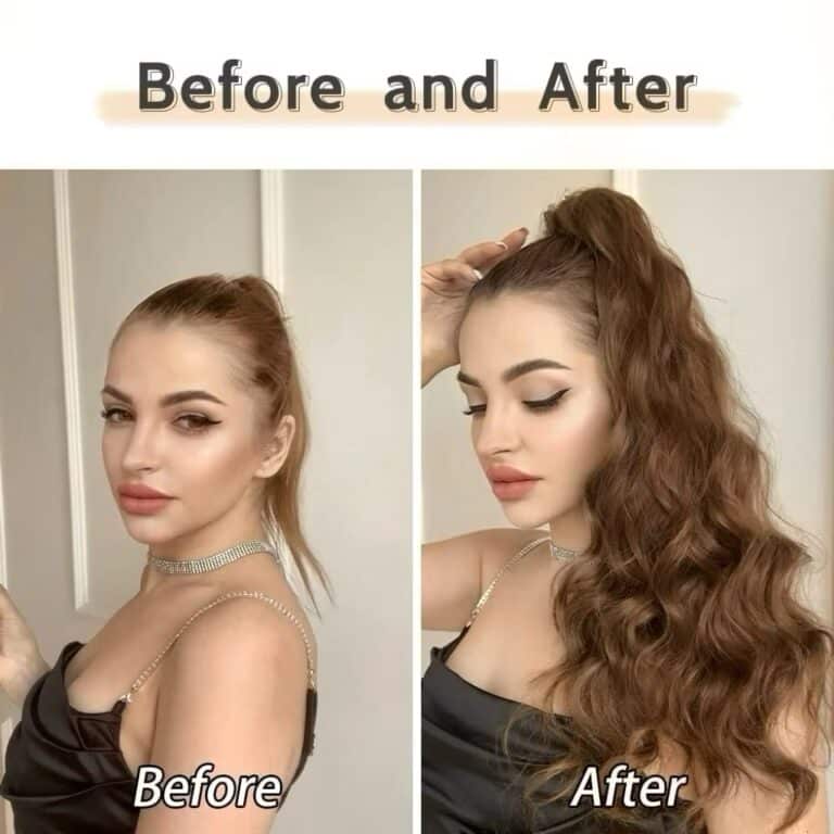 Light Brown Body Wave Drawstring Ponytail