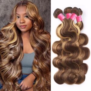 P4/27 Honey Brown Brazilian Weft Hair Extensions
