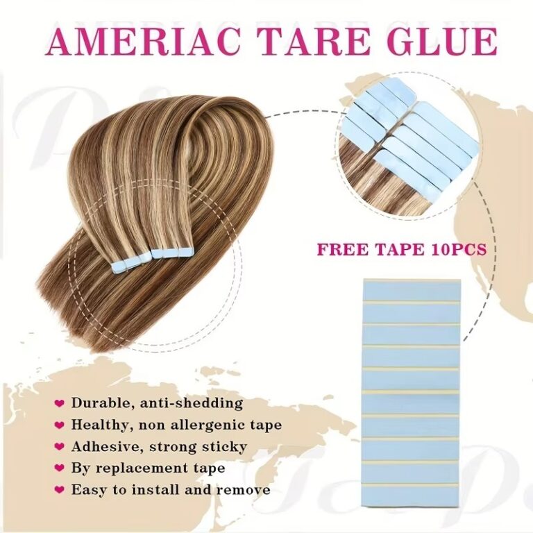 #P427 Tape-In Hair Extensions - Ombre Chocolate Brown to Caramel Blonde