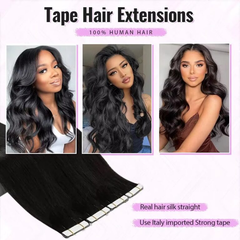 PU 20pcs Tape-In Human Hair Extensions