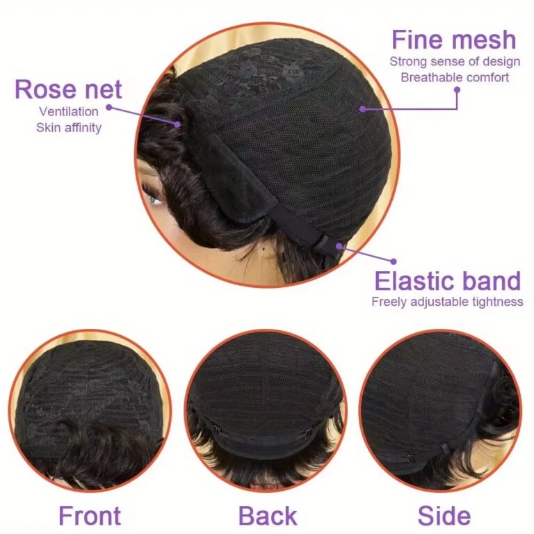 Short Layered Ombre Blonde Pixie Wig
