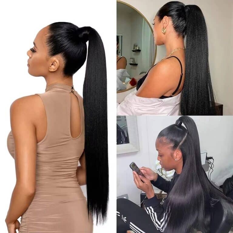 Straight Drawstring Ponytail Extension