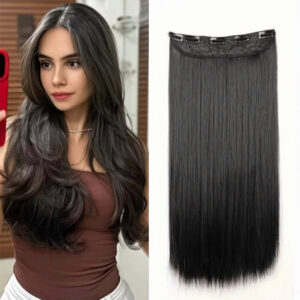 Straight One-Piece Clip-In Hair Extensions – 5 Clips Long Straight Hair