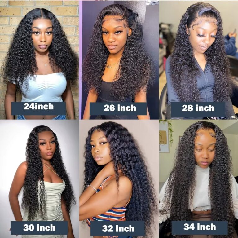 Transparent Lace Front Curly Human Hair Wig – Loose Deep Water Wave Frontal Wig for Women 3