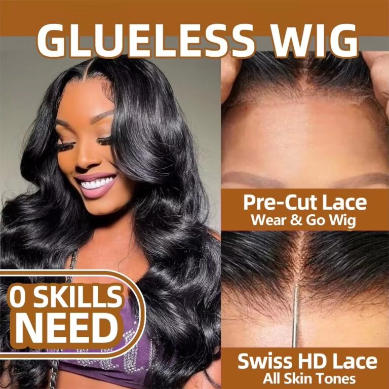 Transparent Lace Front Glueless Human Hair Wig